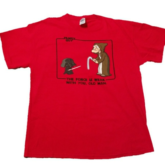 Other - Family Guy "The Force is Weak" Graphic Red Tee